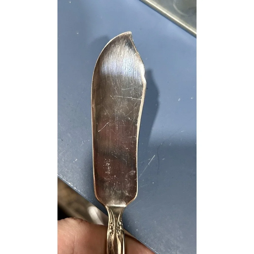 Vtg International Silverplate Interlude Pattern Sugar Spoon and Butter Kn (1971)